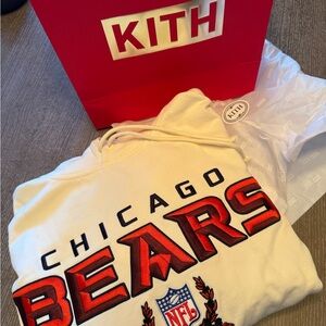 Kith Bears Vintage Hoodie in Cream and Red